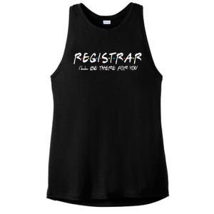 Registrar I'll Be There for You Back to School Registrars Ladies PosiCharge Tri-Blend Wicking Tank