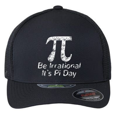 Retro Irrational But Well Rounded Pi Day Celebration Math Flexfit Unipanel Trucker Cap