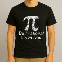 Retro Irrational But Well Rounded Pi Day Celebration Math T-Shirt