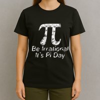 Retro Irrational But Well Rounded Pi Day Celebration Math T-Shirt
