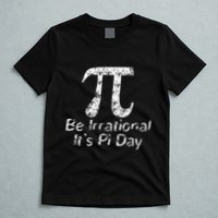 Retro Irrational But Well Rounded Pi Day Celebration Math T-Shirt