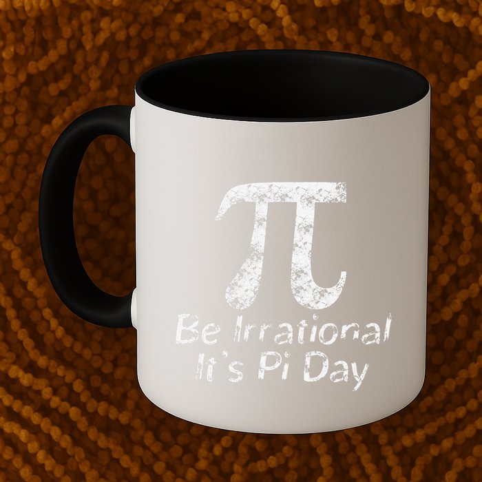 Retro Irrational But Well Rounded Pi Day Celebration Math Mug