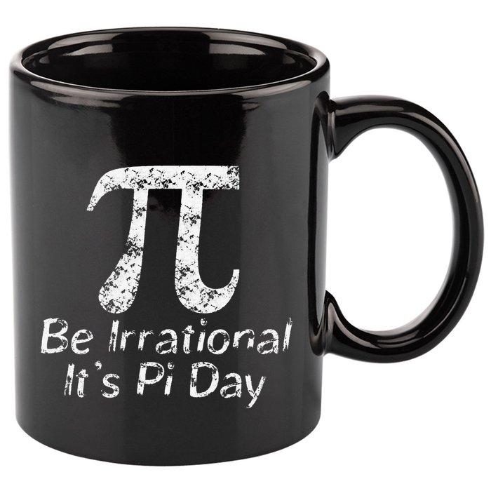 Retro Irrational But Well Rounded Pi Day Celebration Math 11oz C Handle Ceramic Mug