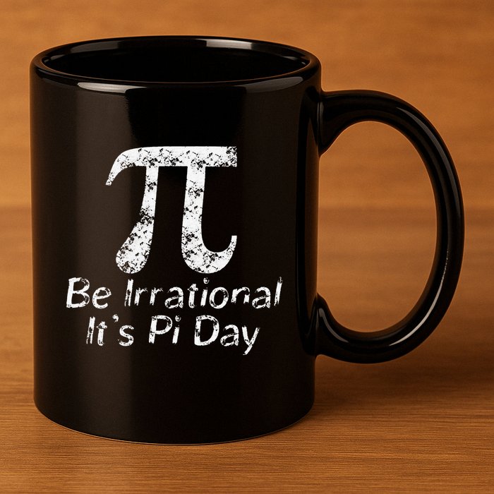 Retro Irrational But Well Rounded Pi Day Celebration Math 11oz C Handle Ceramic Mug