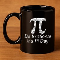 Retro Irrational But Well Rounded Pi Day Celebration Math 11oz C Handle Ceramic Mug