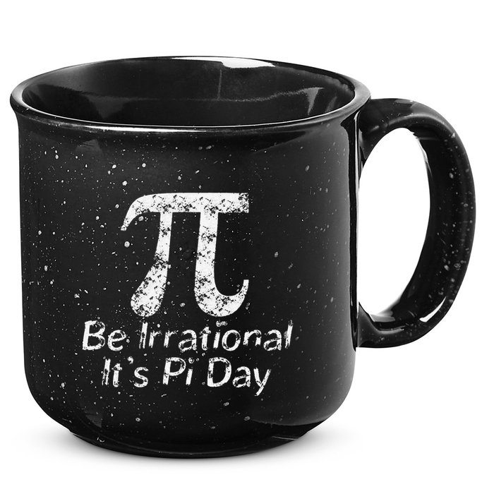 Retro Irrational But Well Rounded Pi Day Celebration Math 15oz Campfire Ceramic Mug