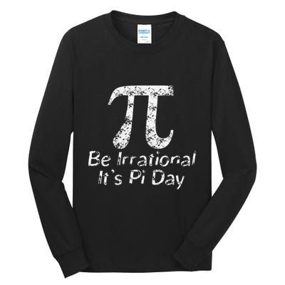 Retro Irrational But Well Rounded Pi Day Celebration Math Tall Long Sleeve T-Shirt