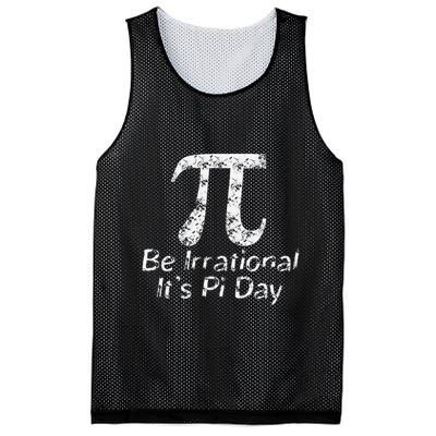 Retro Irrational But Well Rounded Pi Day Celebration Math Mesh Reversible Basketball Jersey Tank