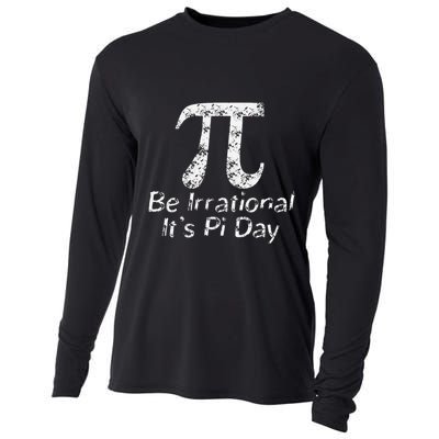 Retro Irrational But Well Rounded Pi Day Celebration Math Cooling Performance Long Sleeve Crew