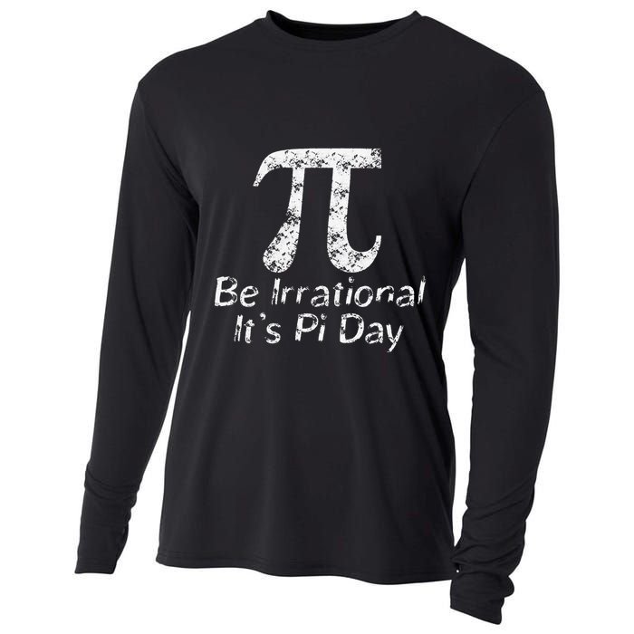 Retro Irrational But Well Rounded Pi Day Celebration Math Cooling Performance Long Sleeve Crew