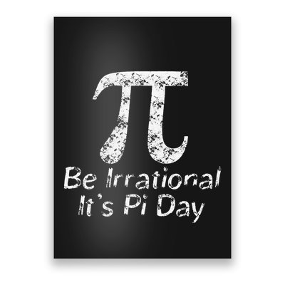 Retro Irrational But Well Rounded Pi Day Celebration Math Poster