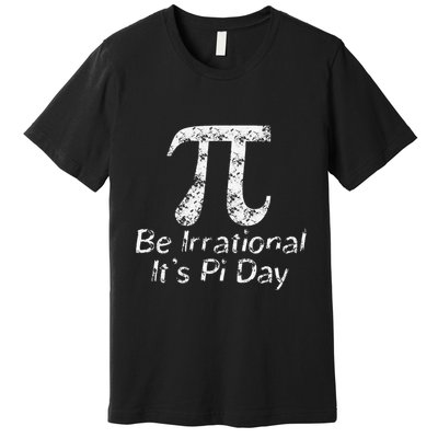 Retro Irrational But Well Rounded Pi Day Celebration Math Premium T-Shirt