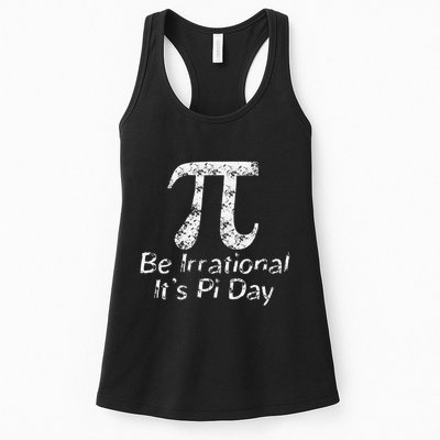 Retro Irrational But Well Rounded Pi Day Celebration Math Womens Tank Top