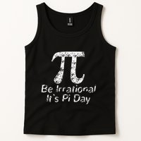 Retro Irrational But Well Rounded Pi Day Celebration Math Tank Top