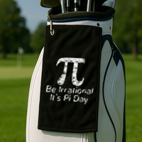 Retro Irrational But Well Rounded Pi Day Celebration Math Golf Towel