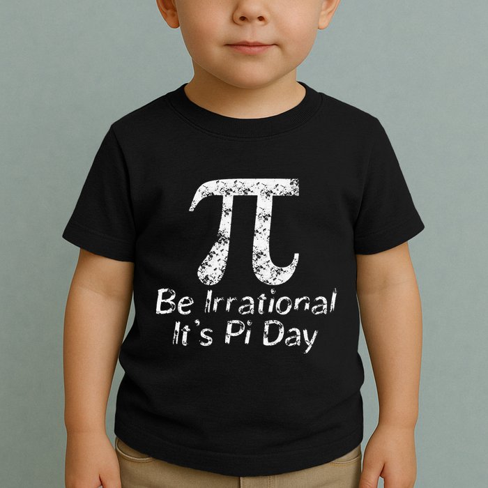 Retro Irrational But Well Rounded Pi Day Celebration Math Toddler T-Shirt