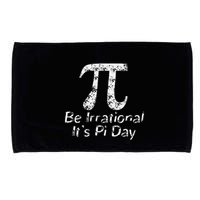 Retro Irrational But Well Rounded Pi Day Celebration Math Microfiber Hand Towel