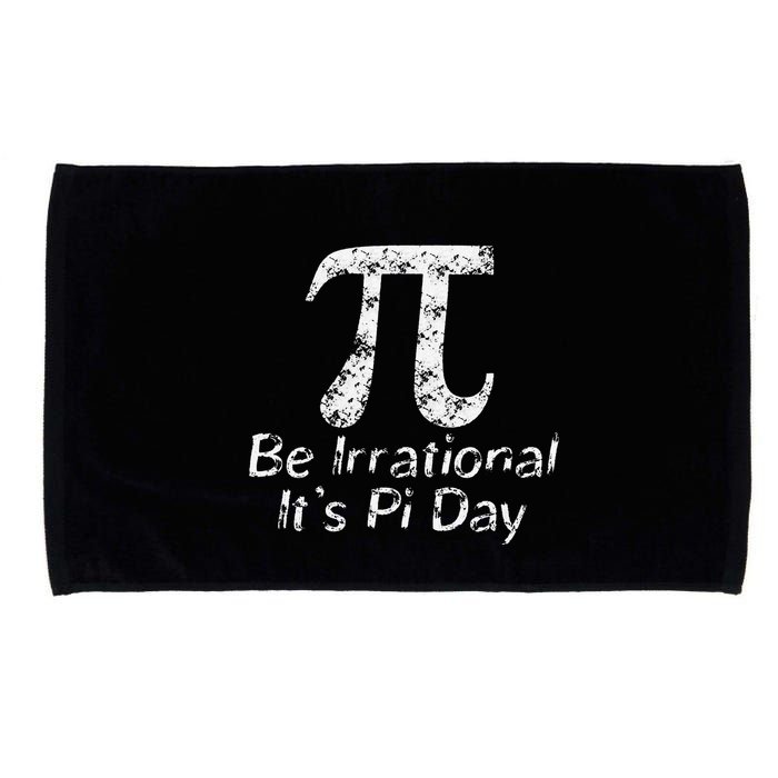 Retro Irrational But Well Rounded Pi Day Celebration Math Microfiber Hand Towel