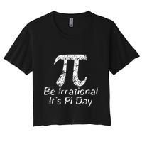 Retro Irrational But Well Rounded Pi Day Celebration Math Crop Top