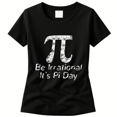 Retro Irrational But Well Rounded Pi Day Celebration Math Womens T-Shirt