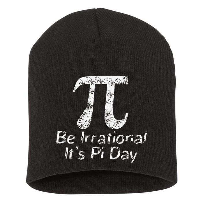 Retro Irrational But Well Rounded Pi Day Celebration Math Short Acrylic Beanie