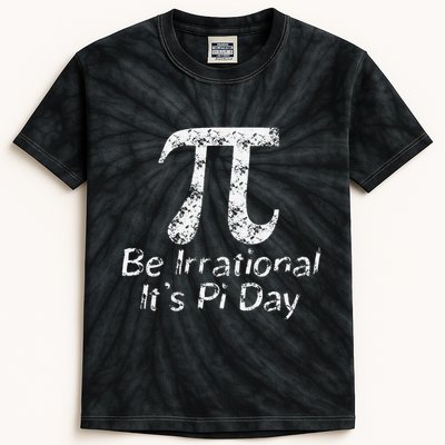 Retro Irrational But Well Rounded Pi Day Celebration Math Kids Tie-Dye T-Shirt