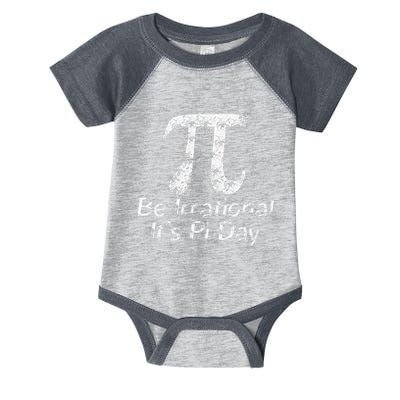 Retro Irrational But Well Rounded Pi Day Celebration Math Infant Baby Jersey Bodysuit