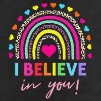 Rainbow I Believe In You Teacher Testing Day Gifts Adult Drive Performance Visor