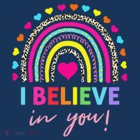 Rainbow I Believe In You Teacher Testing Day Gifts Cool Comfort Performance Bucket Hat