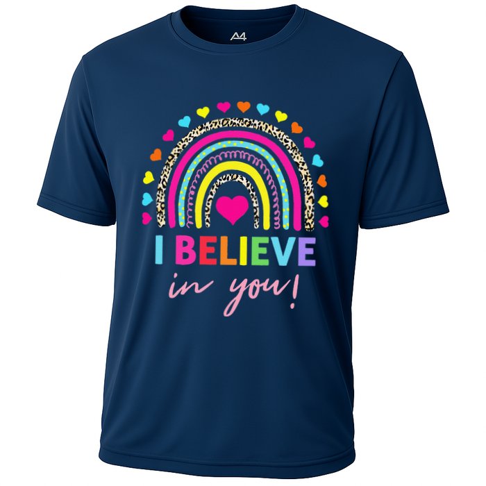 Rainbow I Believe In You Teacher Testing Day Gifts Cooling Performance Crew T-Shirt