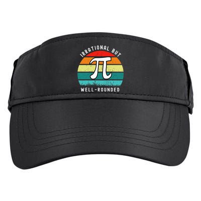 Retro Irrational But Well Rounded Pi Day Adult Drive Performance Visor