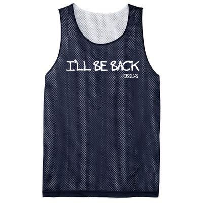 Religious Ill Be Back Jesus Christian Mesh Reversible Basketball Jersey Tank