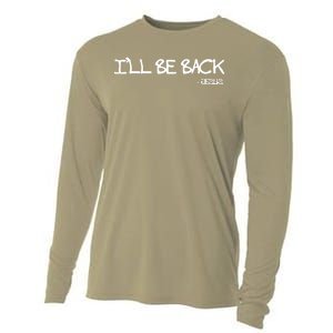 Religious Ill Be Back Jesus Christian Cooling Performance Long Sleeve Crew