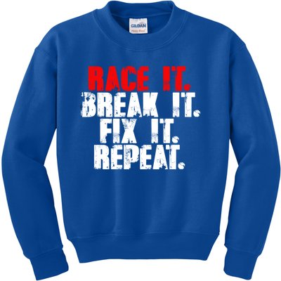 Race It Break It Fix It Repeat Rc Car Truck Racing Mechanic Cool Gift Kids Sweatshirt