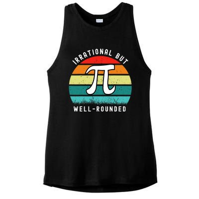 Retro Irrational But Well Rounded Pi Day Celebration Math Ladies PosiCharge Tri-Blend Wicking Tank