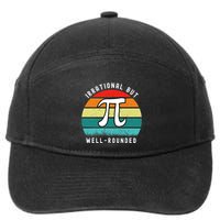 Retro Irrational But Well Rounded Pi Day Celebration Math 7-Panel Snapback Hat