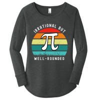 Retro Irrational But Well Rounded Pi Day Celebration Math Women's Perfect Tri Tunic Long Sleeve Shirt