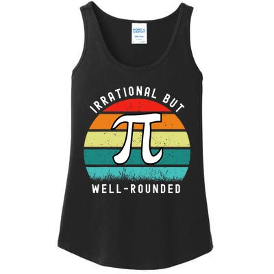 Retro Irrational But Well Rounded Pi Day Celebration Math Ladies Essential Tank