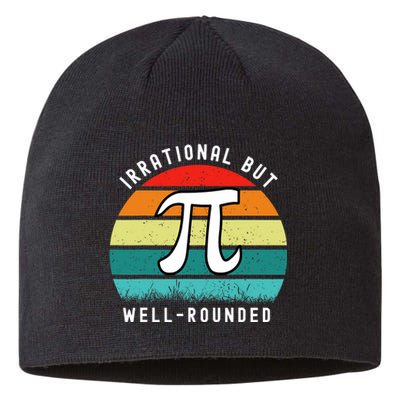 Retro Irrational But Well Rounded Pi Day Celebration Math Sustainable Beanie