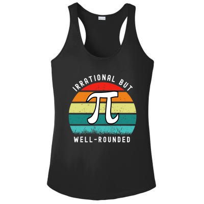 Retro Irrational But Well Rounded Pi Day Celebration Math Ladies PosiCharge Competitor Racerback Tank