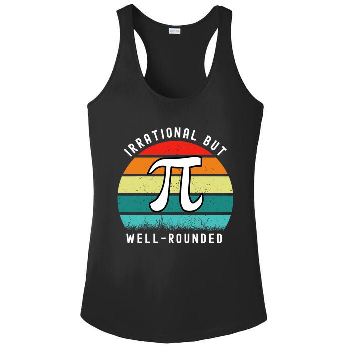 Retro Irrational But Well Rounded Pi Day Celebration Math Ladies PosiCharge Competitor Racerback Tank