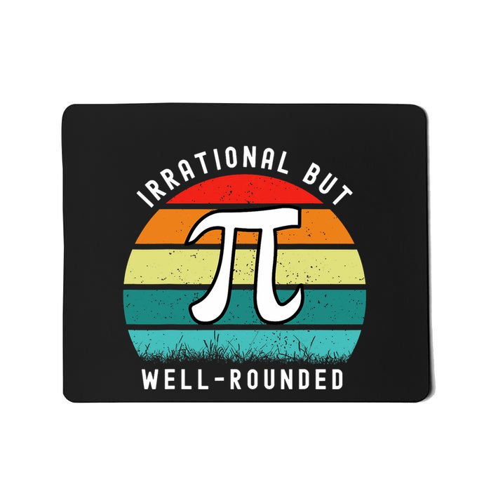 Retro Irrational But Well Rounded Pi Day Celebration Math Mousepad