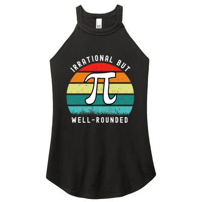 Retro Irrational But Well Rounded Pi Day Celebration Math Women’s Perfect Tri Rocker Tank