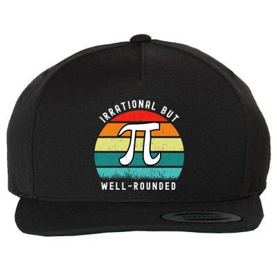 Retro Irrational But Well Rounded Pi Day Celebration Math Wool Snapback Cap