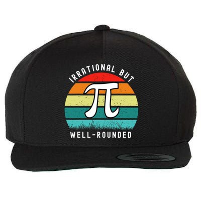 Retro Irrational But Well Rounded Pi Day Celebration Math Wool Snapback Cap