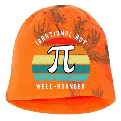 Retro Irrational But Well Rounded Pi Day Celebration Math Kati - Camo Knit Beanie