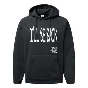 Religious ILl Be Back Jesus Christian Performance Fleece Hoodie