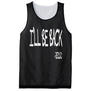 Religious ILl Be Back Jesus Christian Mesh Reversible Basketball Jersey Tank