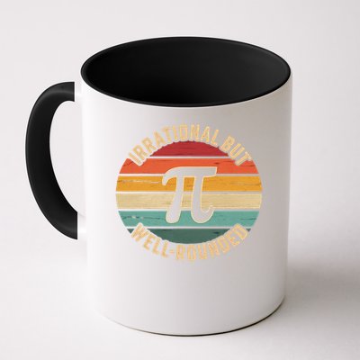Retro Irrational But Well Rounded Pi Day Celebration Math Coffee Mug