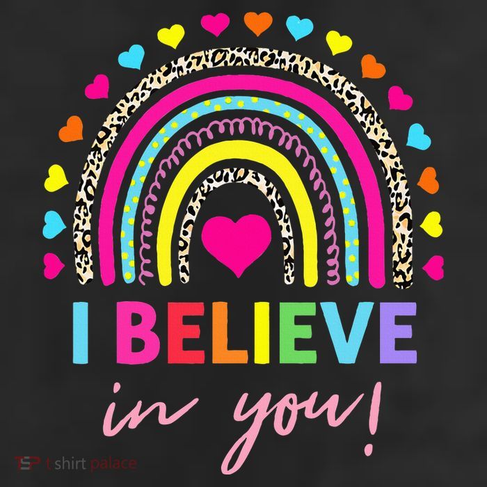 Rainbow I Believe In You Teacher Testing Day Gifts Cool Comfort Performance Bucket Hat